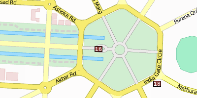 Stadtplan India Gate Neu Delhi